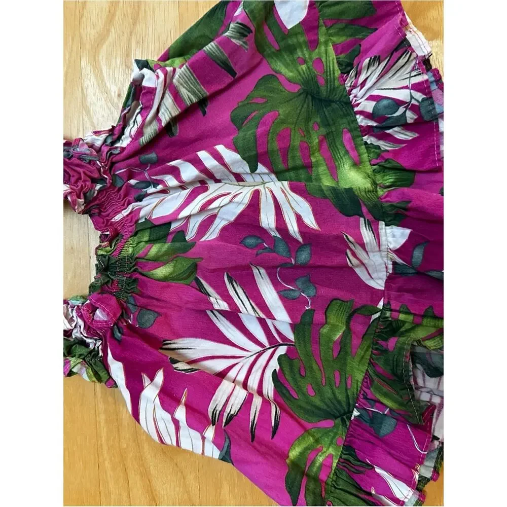 Pacific Legend made in Hawaii Tropical Fuchsia Floral Sundress
